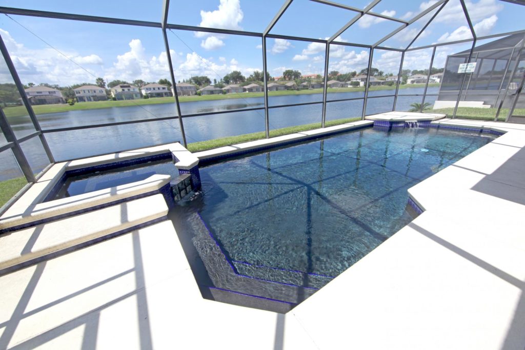 indoor swimming pool with covered glass